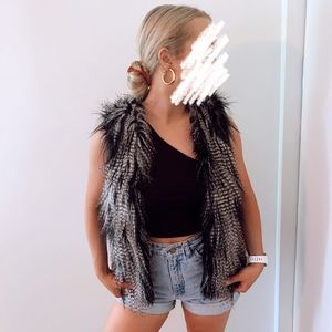 Faux fur vest